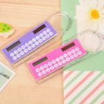 Solar Mini Calculator Magnifier thin Ruler for Office